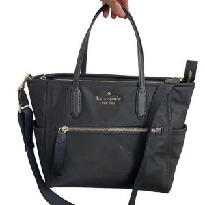 Kate spade black nylon multifunction tote bag